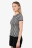 Fendi Black/White Logo T-Shirt Size 42
