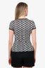 Fendi Black/White Logo T-Shirt Size 42