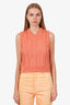 Acne Studios Orange V-Neck Sweater Vest Size S