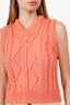 Acne Studios Orange V-Neck Sweater Vest Size S