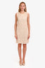 Christian Dior Cream Lace Sleeveless Midi Dress Size 8