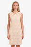 Christian Dior Cream Lace Sleeveless Midi Dress Size 8