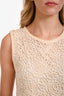 Christian Dior Cream Lace Sleeveless Midi Dress Size 8
