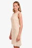 Christian Dior Cream Lace Sleeveless Midi Dress Size 8