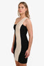 Herve Leger Black/White One Shoulder Bandage Dress Size M