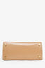 Salvatore Ferragamo Beige Leather Iconic Top Handle (S) With Strap