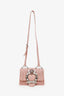 Miu Miu Pink Matelasse Leather Lady Jeweled Buckle Chain Shoulder Bag