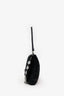 Miu Miu Black Matelasse Nappa Leather Crystal Embellished Shoulder Bag With Strap