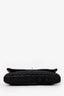 Miu Miu Black Matelasse Nappa Leather Crystal Embellished Shoulder Bag With Strap