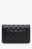 Pre-Loved Chanel™ Black Quilted Aged Calfskin Leather Lucky Charms 2.55 Reissue Wallet on Chain