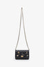 Pre-Loved Chanel™ Black Quilted Aged Calfskin Leather Lucky Charms 2.55 Reissue Wallet on Chain