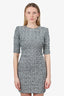 Alice & Olivia Silver Sequin Mini Dress Size 4