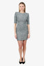 Alice & Olivia Silver Sequin Mini Dress Size 4