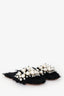 Miu Miu Black Faux Fur/Faux Pearl Embellished Slides Size 36.5