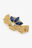 Balenciaga Vintage Gold Tone Crystal Embellished Bow Brooch