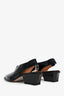 SportMax Black Patent Leather Slingback Mules Size 37.5