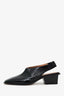 SportMax Black Patent Leather Slingback Mules Size 37.5