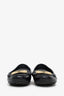 Louis Vuitton Black Brushed Leather Penny Loafers Size 37.5