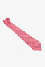 Hermès Pink Silk Patterned Tie