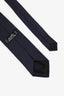 Hermès Navy/Black Silk Patterned Tie