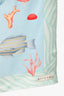 Bvlgari Blue/Multicolour Silk Fish Scarf