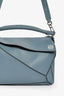 Loewe 2015 Blue Leather Large Puzzle Bag With Strap