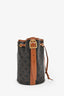 Celine Brown Triomphe Monogram Canvas Small Drawstring Bucket Bag