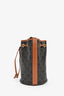 Celine Brown Triomphe Monogram Canvas Small Drawstring Bucket Bag