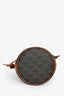 Celine Brown Triomphe Monogram Canvas Small Drawstring Bucket Bag