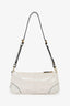 Prada White Leather 'Re-Edition 2002' Medium Shoulder Bag With Chain