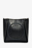 Stella McCartney Black Vegan Leather Logo Embellished Shoulder Bag