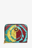 Versace Barocco Print GHW Leather Medusa Zip Wallet