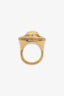 Versace Gold Tone Medusa Signet Ring