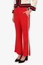 Gucci Red Straight Wide Leg Trousers Size 38
