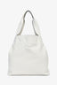 Miu Miu White Leather Logo Hobo Bag