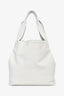 Miu Miu White Leather Logo Hobo Bag