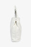 Miu Miu White Leather Logo Hobo Bag