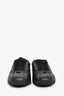 Gucci Black Leather GG Logo Web Tennis Sneakers Size 35