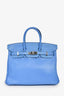 Hermès 2015 Blue Swift Leather Birkin 25