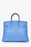 Hermès 2015 Blue Swift Leather Birkin 25