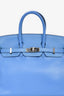 Hermès 2015 Blue Swift Leather Birkin 25