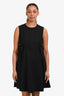 Valentino Black Wool/Silk Bow Detail Sleeveless Knee Length Dress Size 8
