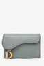 Christian Dior 2020 Grey Leather Saddle Wallet
