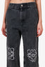 Loewe Grey Denim Anagram Baggy Jeans Size 38