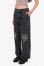 Loewe Grey Denim Anagram Baggy Jeans Size 38