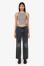 Loewe Grey Denim Anagram Baggy Jeans Size 38
