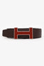 Hermès Brown Leather Reversible H Belt Size 85/110