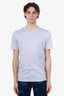 Louis Vuitton Blue Cotton Embossed T-Shirt Size L Mens