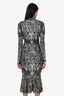 Norma Kamali Blue 'Trompe L'œil Jewelled Fishtail' Maxi Dress Size S