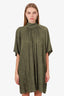 Chloé Green Silk Ruched Mini Dress Size 40